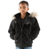 Pelle Pelle Kids Black Patched Wool Jacket