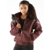 Pelle Pelle Burgundy Kids Fur Hood Jacket