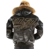 Pelle Pelle Black Men Croc Leather Jacket