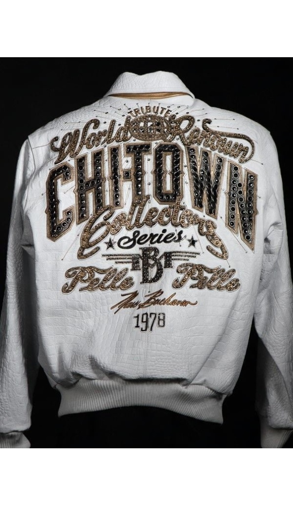 PELLE PELLE CHITOWN WHITE LEATHER JACKET