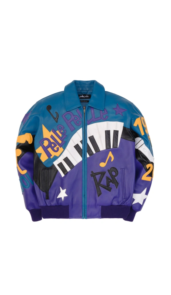 Pelle Pelle HipHop Blue Purple Leather Jacket