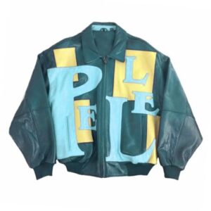 Pelle Pelle Green Yellow Leather Jacket