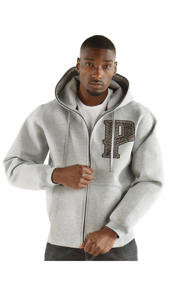 Pelle Pelle Grey Zipper Wool Jacket