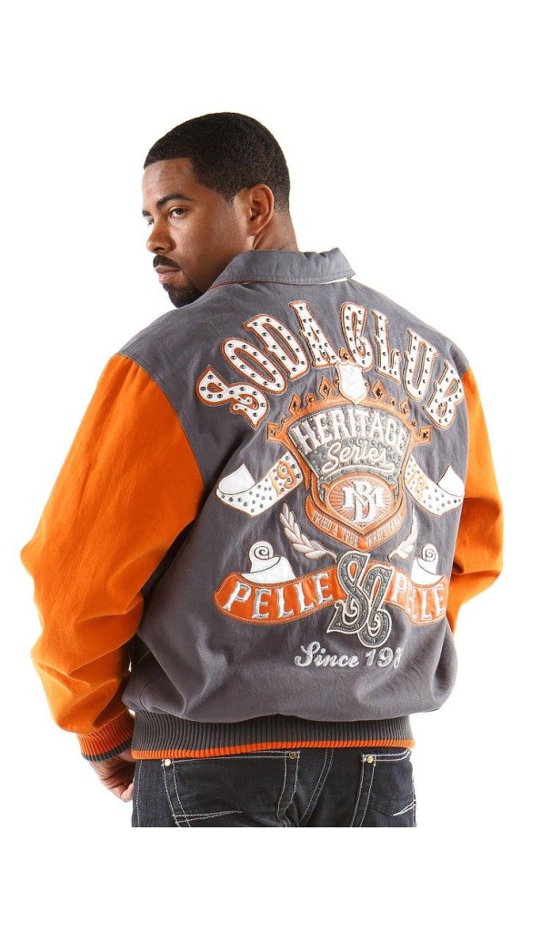 Pelle Pelle Orange Grey MB Soda Club Jacket
