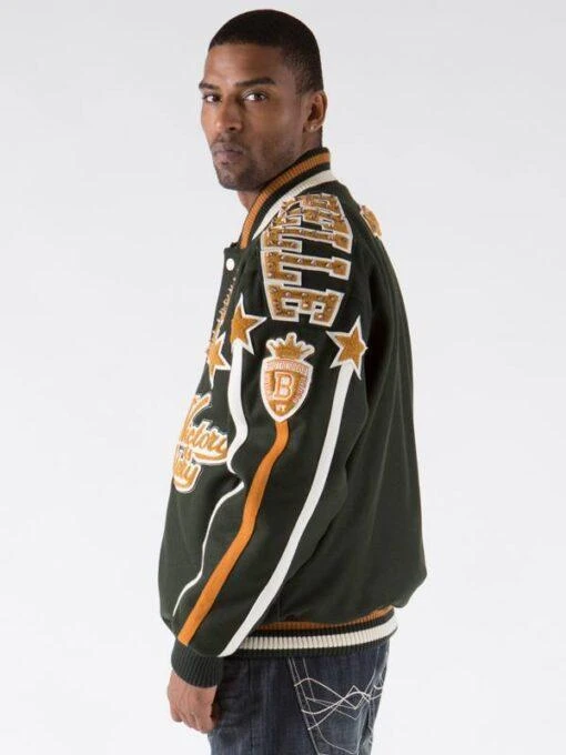 Pelle Pelle Dark Green Varsity Wool Jacket | Victory & Glory