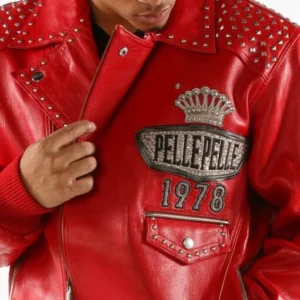 Pelle Pelle Red Lethal Studded Leather Jacket | Men Jacket view 2