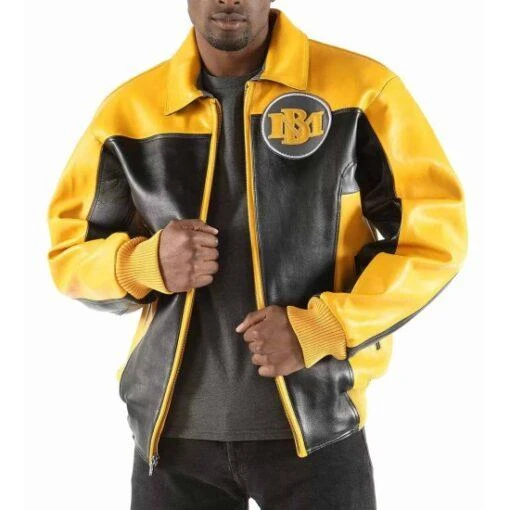 Pelle Pelle MB Yellow Black Leather Jacket | Men Jacket