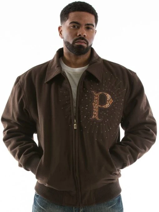 Pelle Pelle Dragon Dark Brown Wool Jacket | Limited Edition