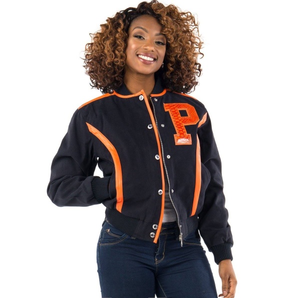 Pelle Pelle Black With Orange Stripes Jacket