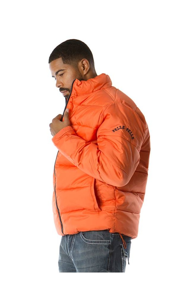 Pelle Pelle Orange Puffer Zipper Jacket