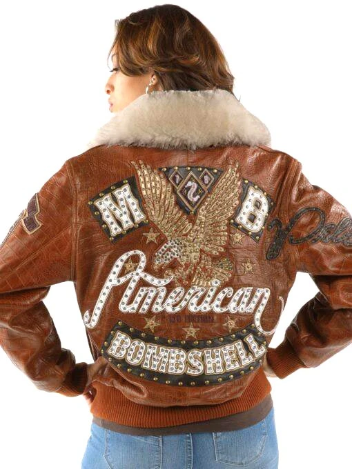 Pelle Pelle Women Brown Fur Collar Jacket | Leather Jacket view 2