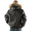 Pelle Pelle Black Encrusted Hooded Jacket