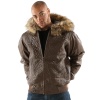 Pelle Pelle Brown Encrusted Hooded Jacket