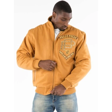 Pelle Pelle Yellow Born Free MB Wool Jacket