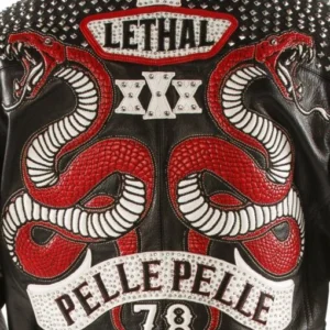 Pelle Pelle Black Lethal Men Leather Jacket | Studs Jacket view 4
