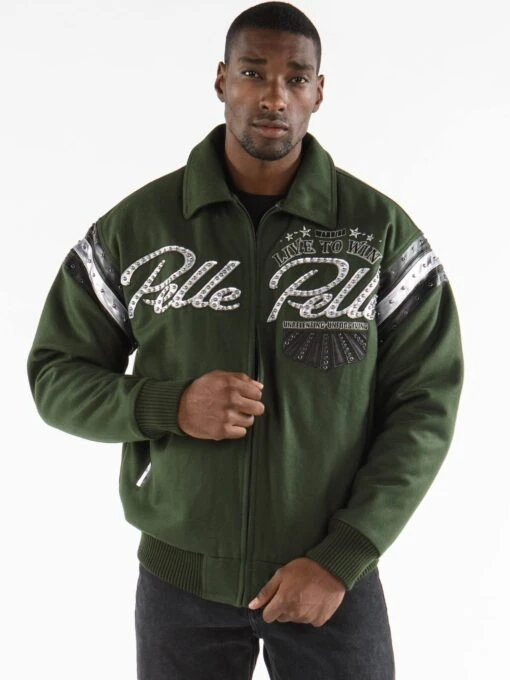 Pelle Pelle Live To Win MB Wool Jacket | Dark Green Jacket