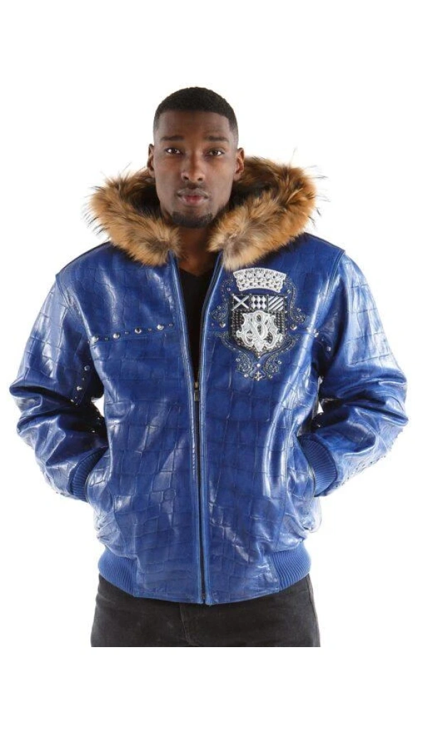 Pelle Pelle Shoulder Crest Royal Blue Jacket | MB Jacket