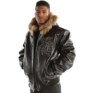 ATTRACTIVE CROCODILE BLACK JACKET PELLE PELLE view 1