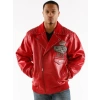 Pelle Pelle Red Lethal Studded Leather Jacket