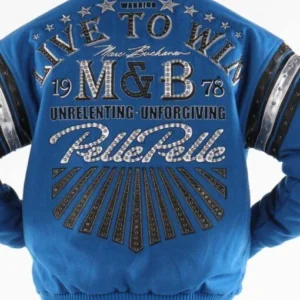 Pelle Pelle Live To Win Blue Wool Jacket | MB Jacket view 4