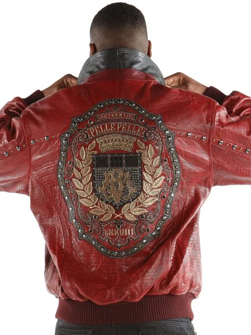 Pelle Pelle Men Red Emblem Leather Jacket view 2