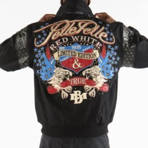 Pelle Pelle Men Black MB Wool Jacket | Red White & True view 2