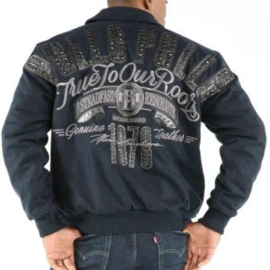 Pelle Pelle Navy Blue True To Our Roots Jacket | MB Jacket view 2