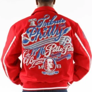 Pelle Pelle Red Tribute Philly Wool Jacket | MB Jacket view 2