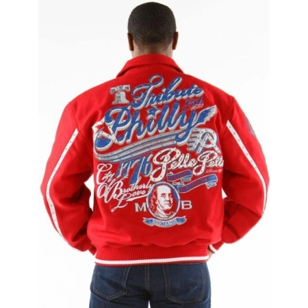 Pelle Pelle Red Tribute Philly Wool Jacket