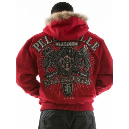 Pelle Pelle Men Red Diamond Wool Jacket