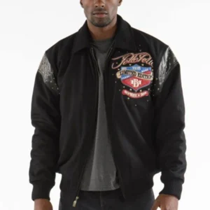 Pelle Pelle Men Black MB Wool Jacket | Red White & True