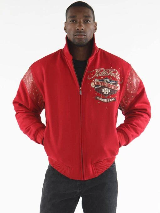 Pelle Pelle Men Red MB Wool Jacket | Red White & True
