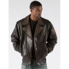 Pelle Pelle Biker Brown Studs Leather Jacket