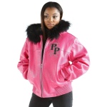 Pelle Pelle Women Pink Crocodile Leather Jacket