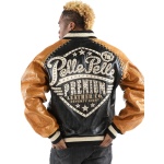 Pelle Pelle Premium Brown Leather Varsity Jacket