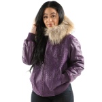 Pelle Pelle Purple Hooded Morocco Jacket