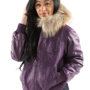Pelle Pelle Purple Hooded Morocco Jacket