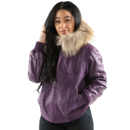 Pelle Pelle Purple Hooded Morocco Jacket