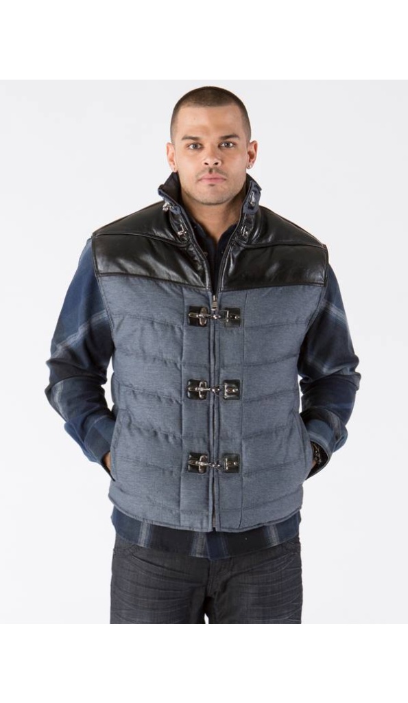 Pelle Pelle Sleeveless Blue Jacket