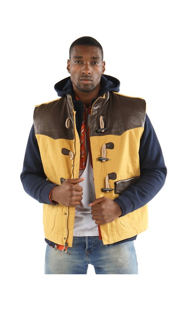Pelle Pelle Sleeveless Yellow Jacket