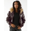 Pelle Pelle Studded Burgundy Line Jacket