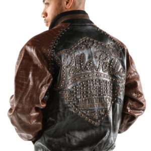Pelle Pelle Studded Brown Leather Jacket