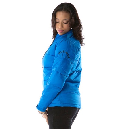 Pelle Pelle Women Blue Puffer Zipper Jacket