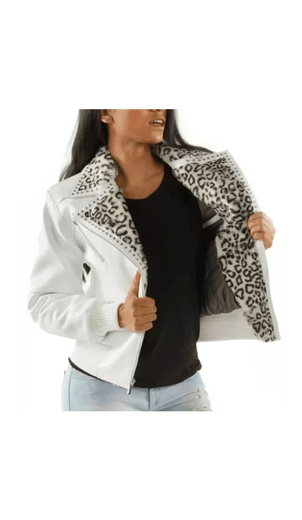Pelle Pelle Biker White Leather Jacket