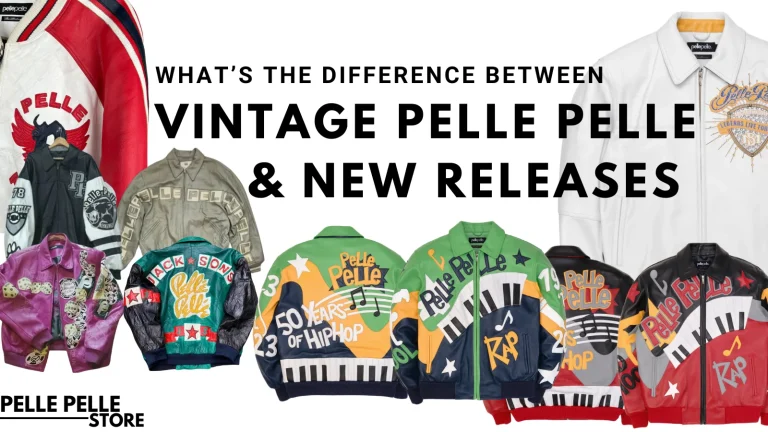 difference between vintage pelle pelle and new releases