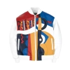 Pelle Pelle White Red Blue Picasso Leather Jacket