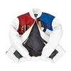 Pelle Pelle White Red Blue Picasso Leather Jacket