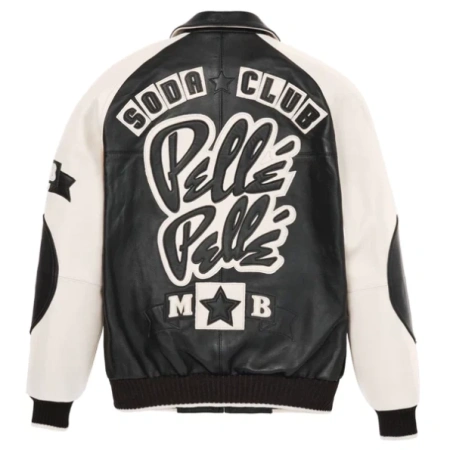 Pelle Pelle White Black Soda Club Jacket