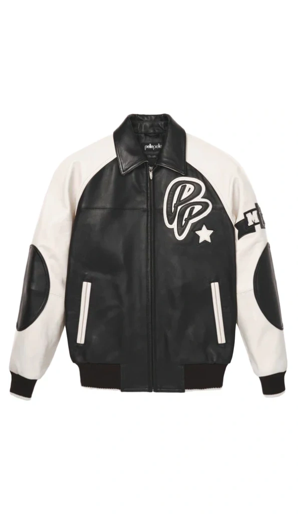 Pelle Pelle White Black Soda Club Jacket | Leather Jacket