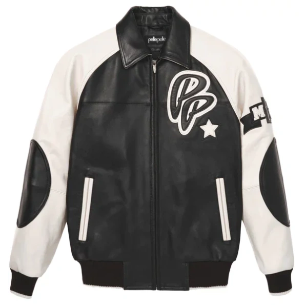 Pelle Pelle White Black Soda Club Jacket | Leather Jacket